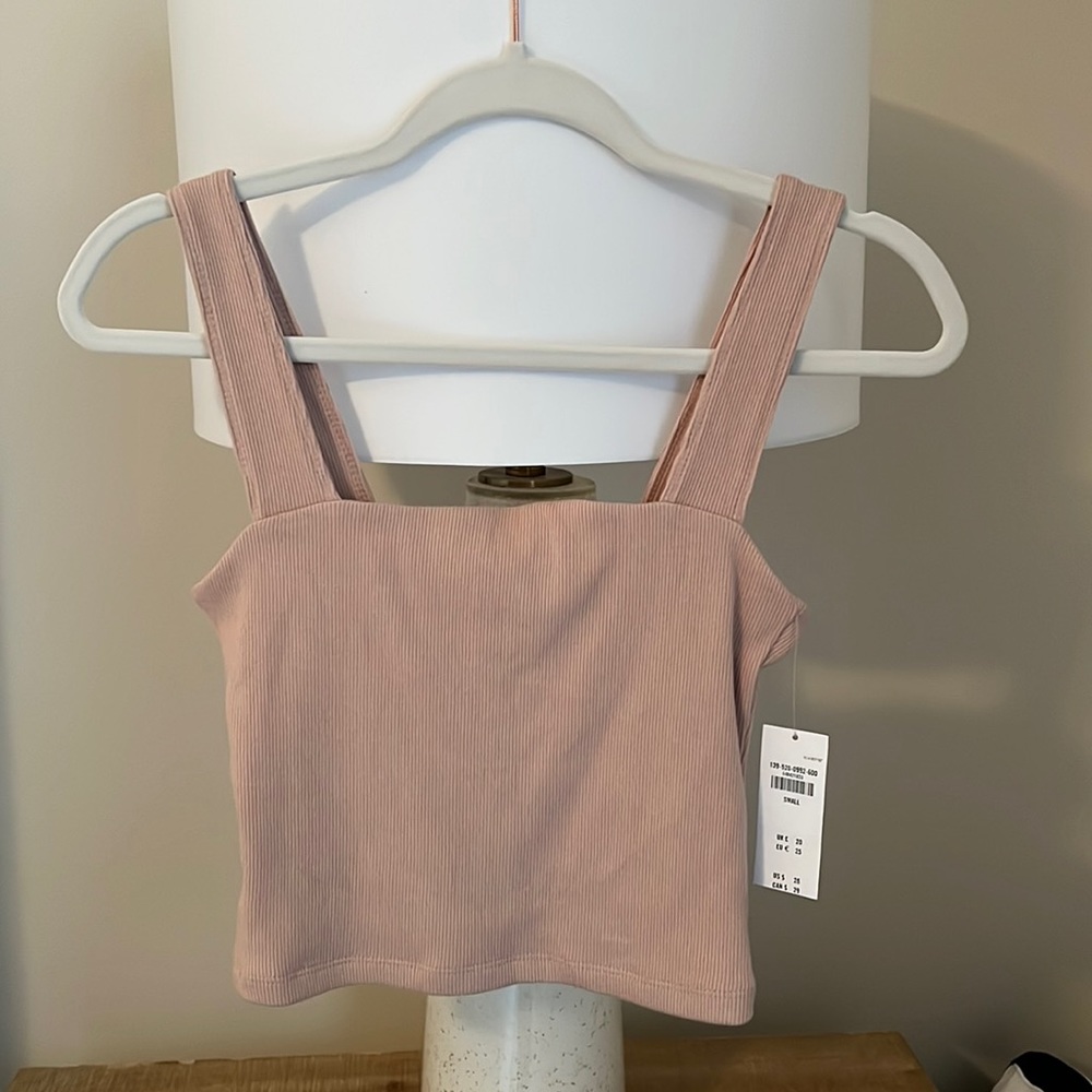 Abercrombie blush crown ribbed tank